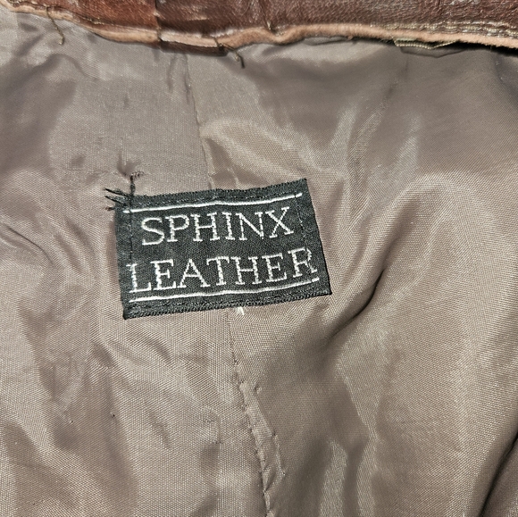 Womens Brown Aviator Leather Pants - Picture 7 of 7
